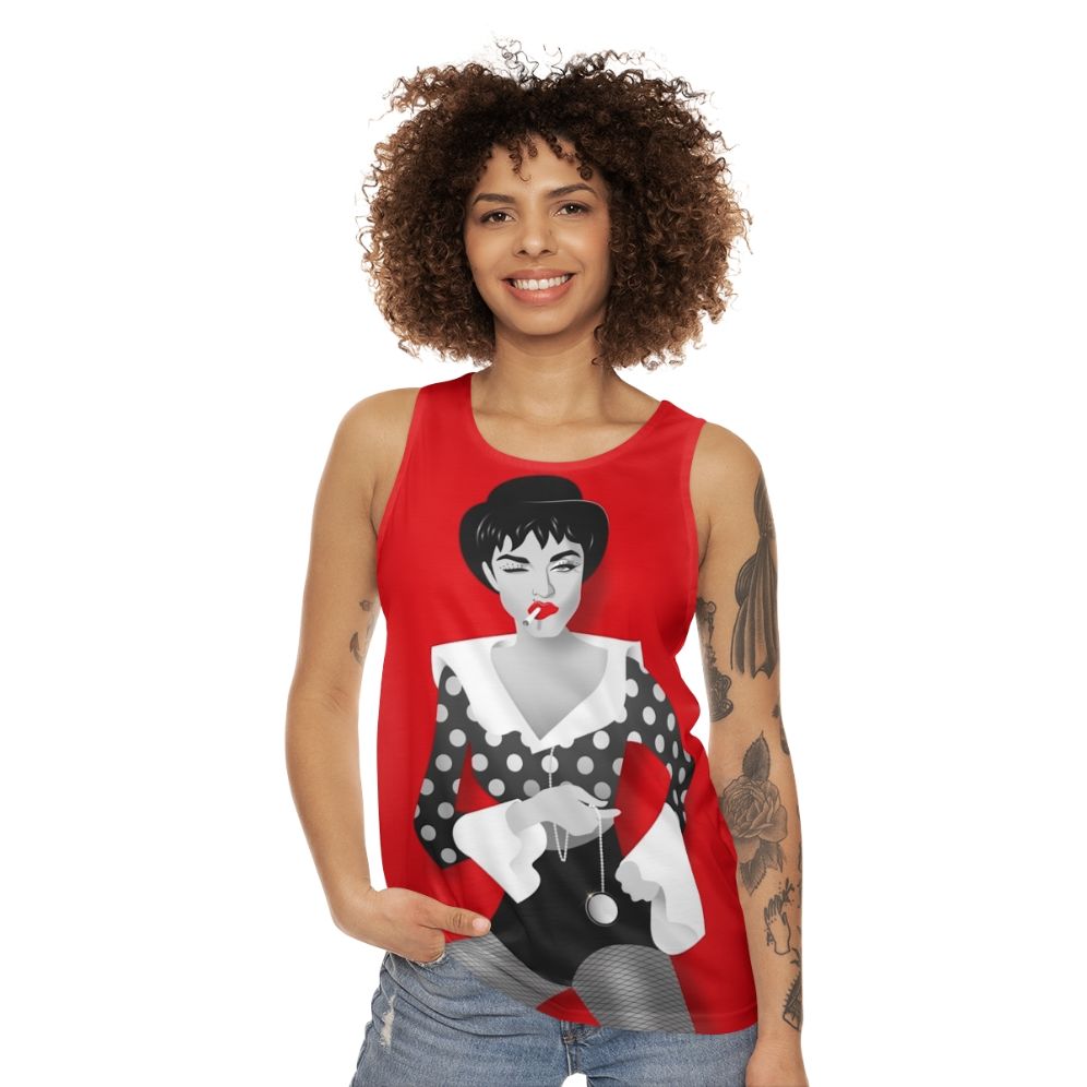 Bowler Hat Polka Dot Womens Tank Top - women