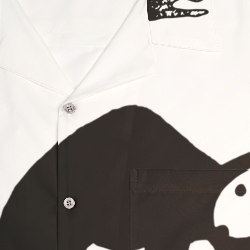 Tragedian from Pathologic black and white Hawaiian shirt - Detail