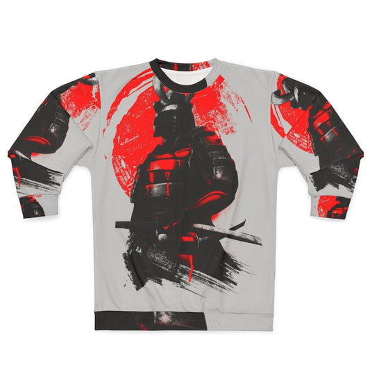 Samurai warrior sweatshirt featuring Japanese art and pop culture design