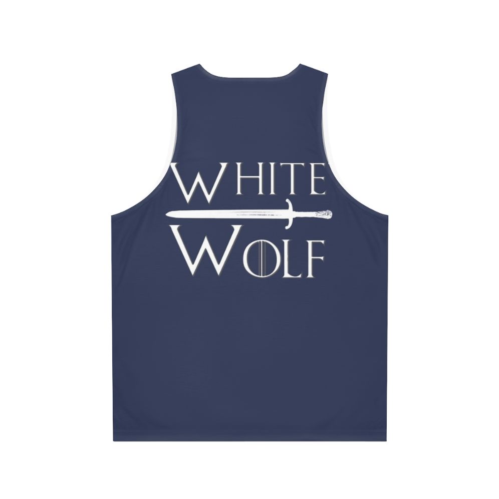 Unisex wolf print tank top - Back