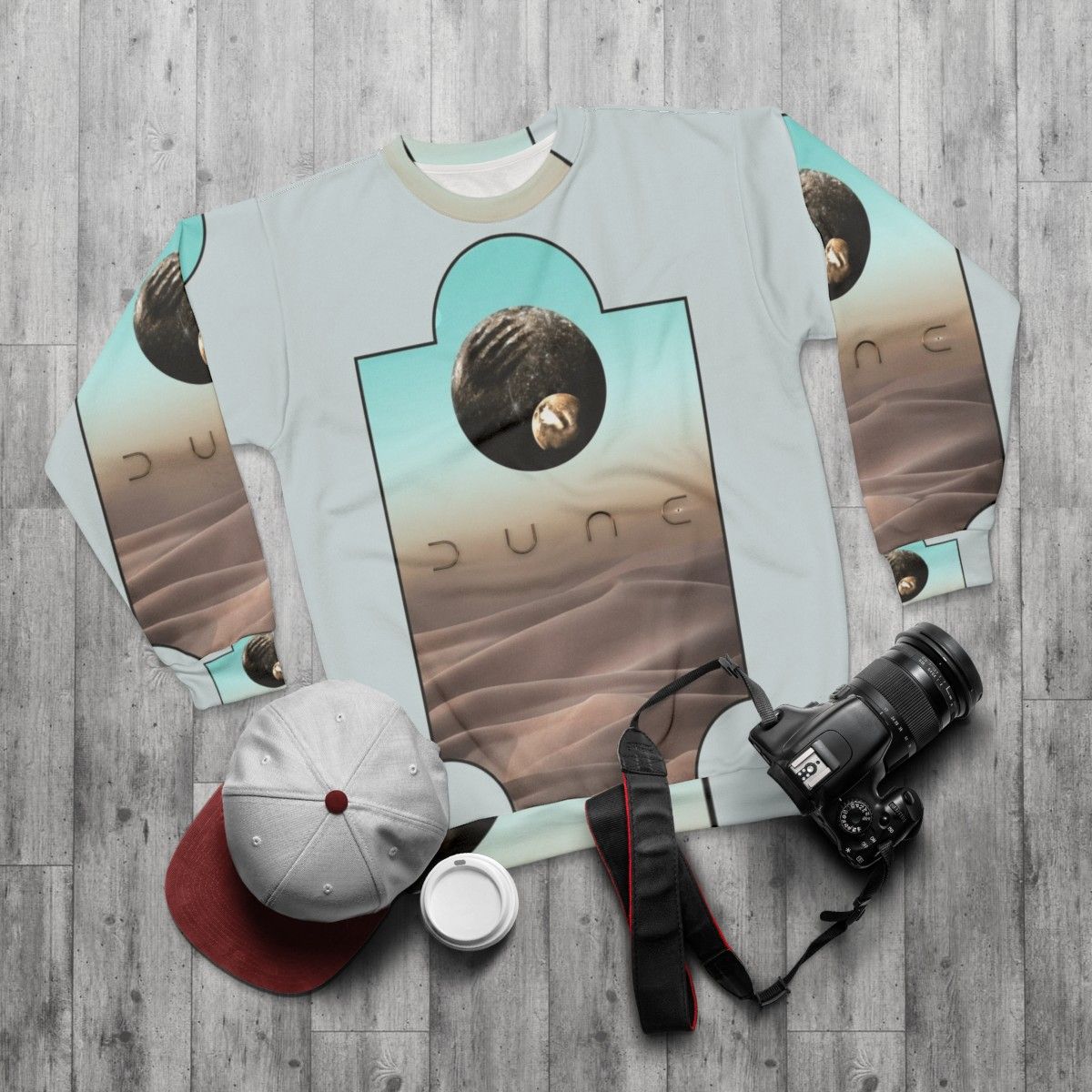 Dune 2020 movie fan art printed sweatshirt - flat lay