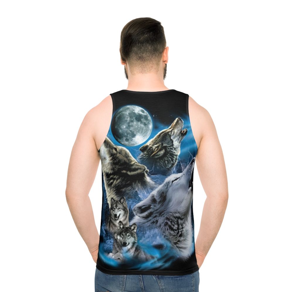 Wolf Family Unisex Tank Top - men back