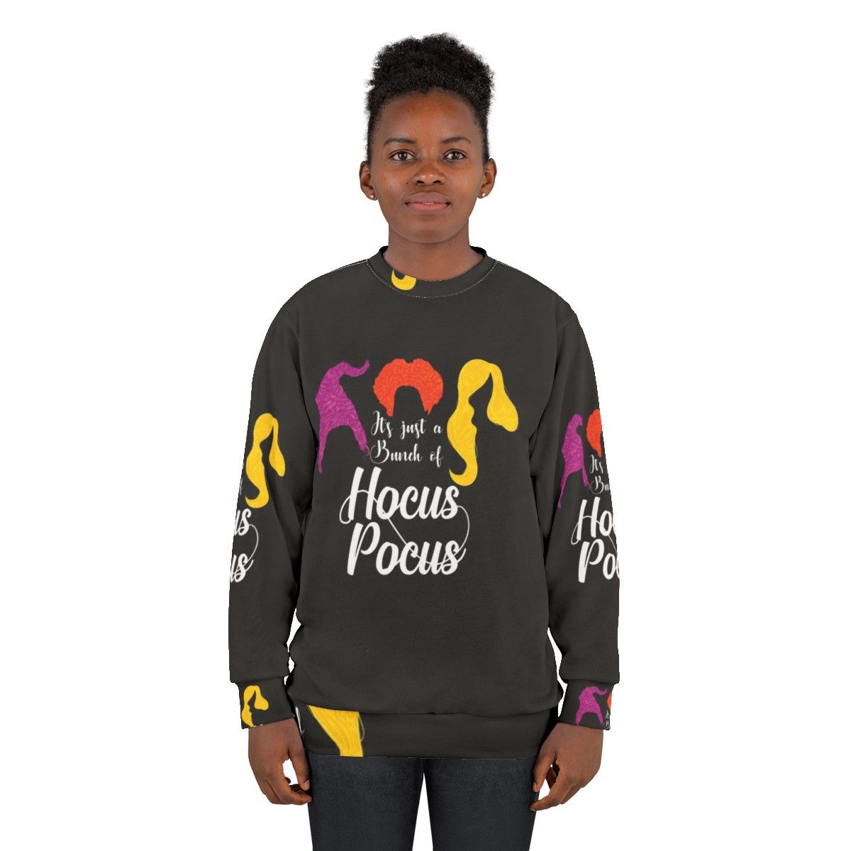 A cozy hocus pocus sweatshirt perfect for the spooky season - women