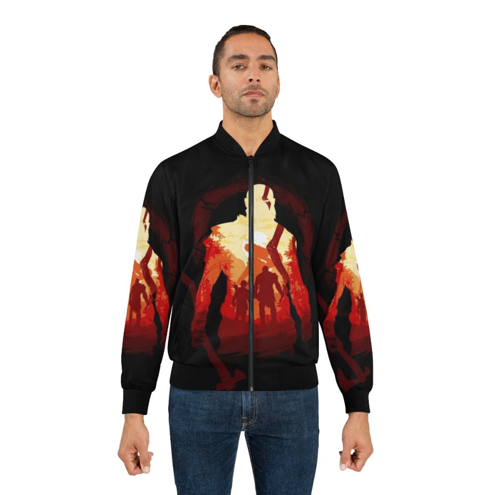 Kratos God of War bomber jacket with graphic design - Lifestyle