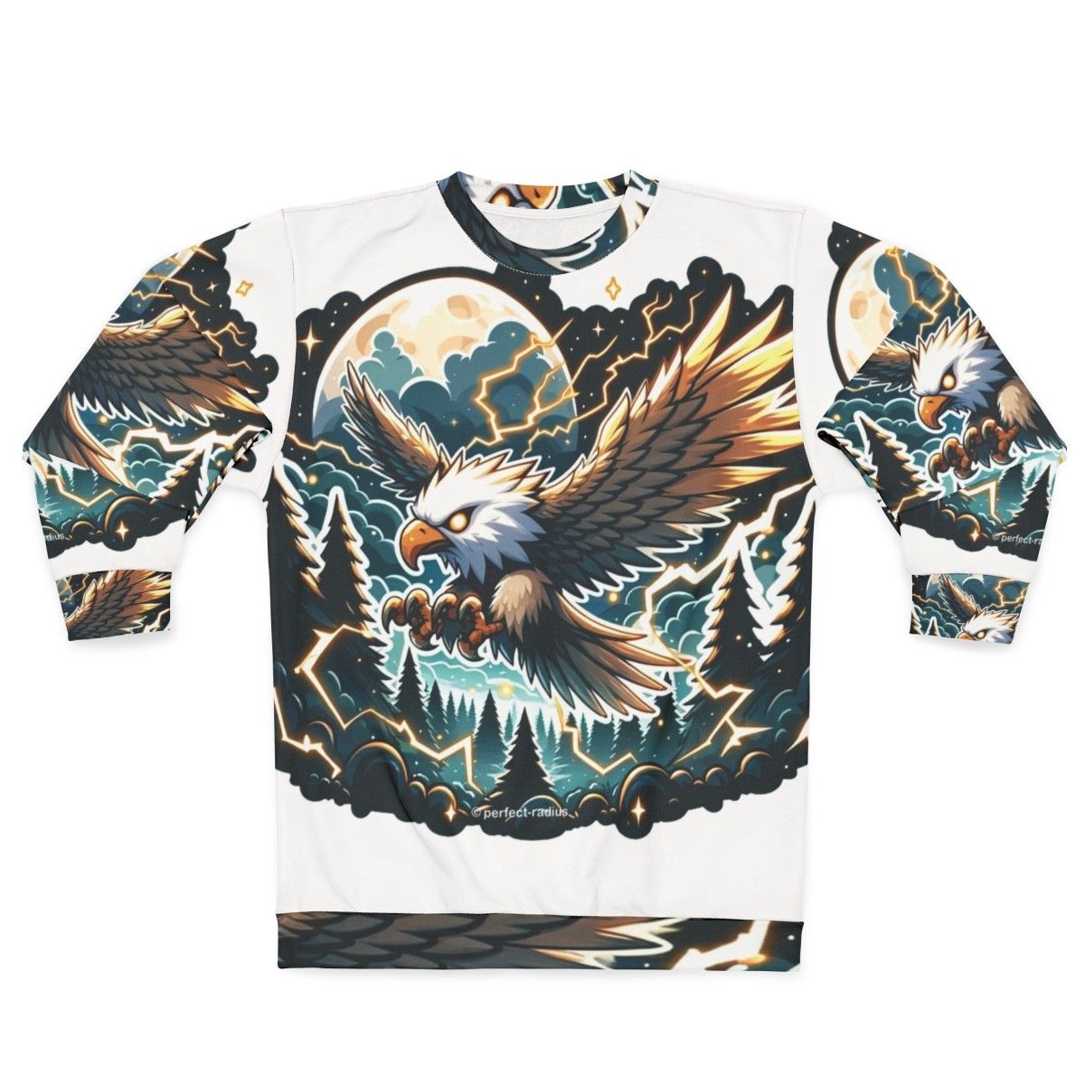 Legendary thunder eagle fantasy graphic sweatshirt