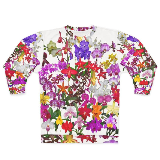 Orchid Celebration Floral Sweatshirt