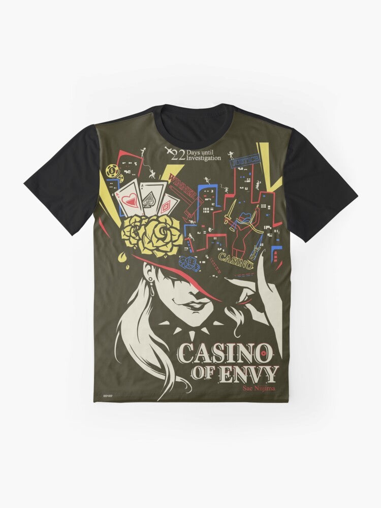 Persona 5 Joker Graphic T-Shirt featuring the leader of the Phantom Thieves - Flat lay