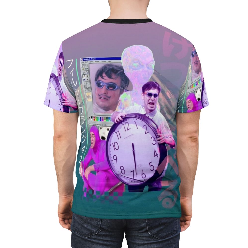 Filthy Frank Inspired 420 Vaporwave Aesthetic T-shirt - men back