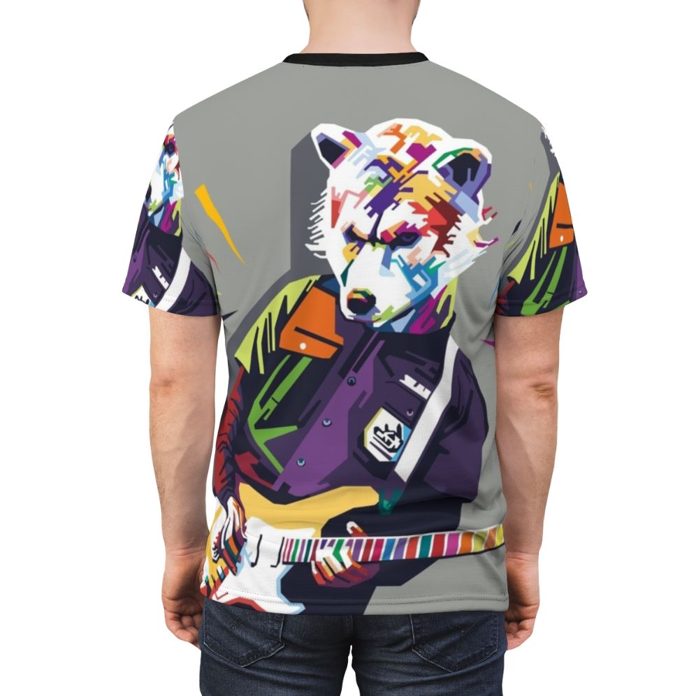 Man with a Mission inspired t-shirt featuring a vibrant pop art design - men back