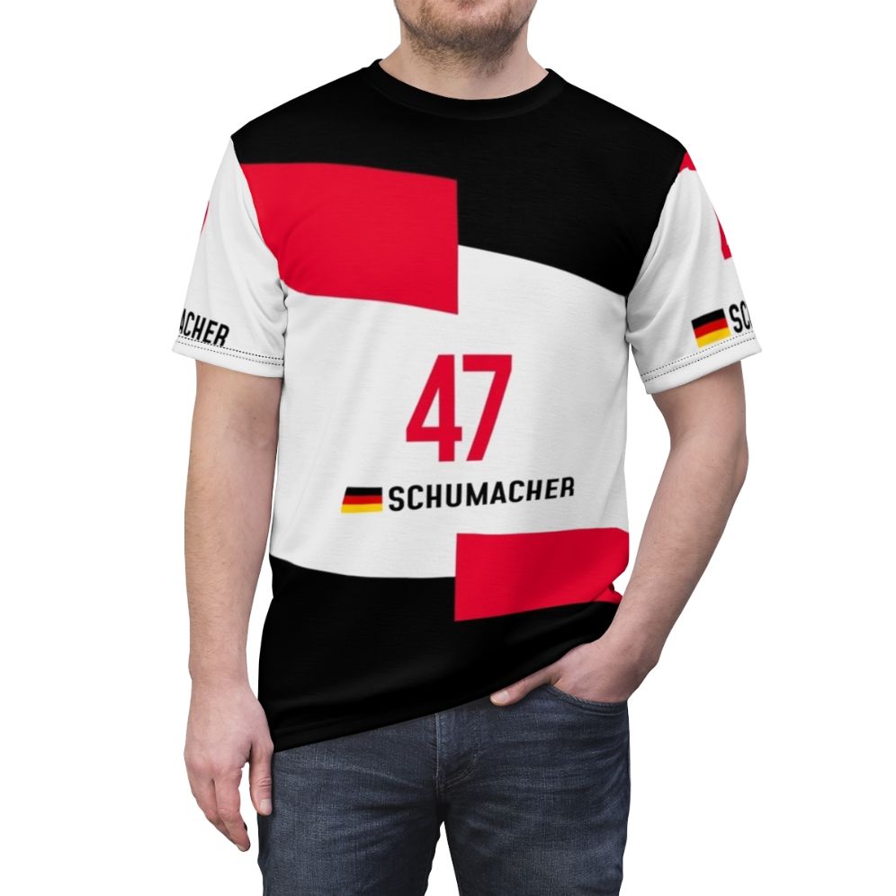 Unofficial Formula 1 2021 Schumacher-inspired motorsport t-shirt - men front