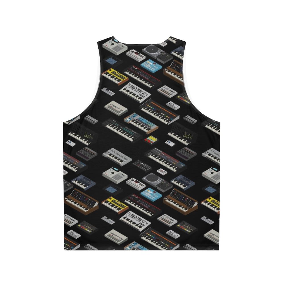 Synth-Pop Lovers Unisex Tank Top - Back