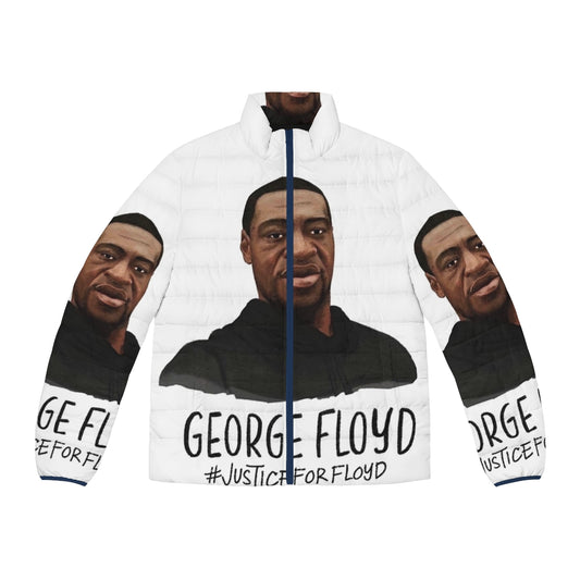 George Floyd Puffer Jacket with Black Lives Matter Graphic