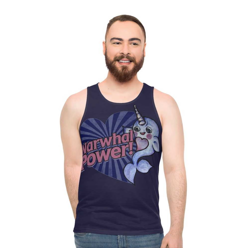 Narwhal power unisex tank top - men