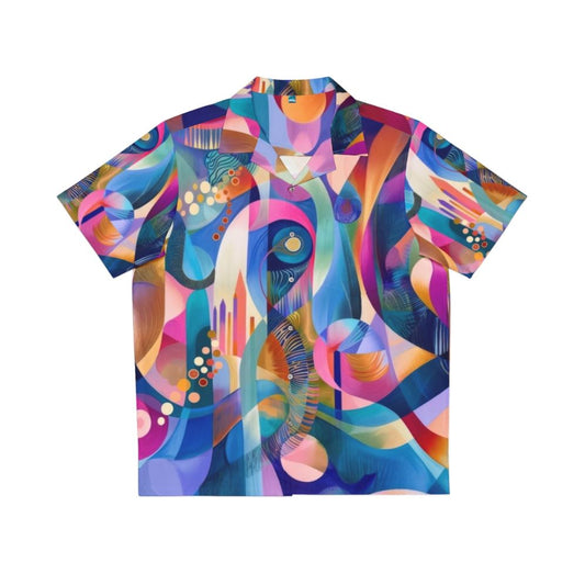 Vibrant Abstract Church Hawaiian Shirt with Geometric Patterns