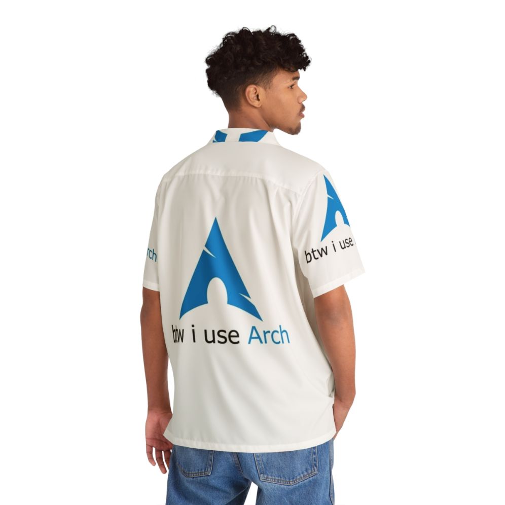 Arch Linux Hawaiian Shirt - Flat lay