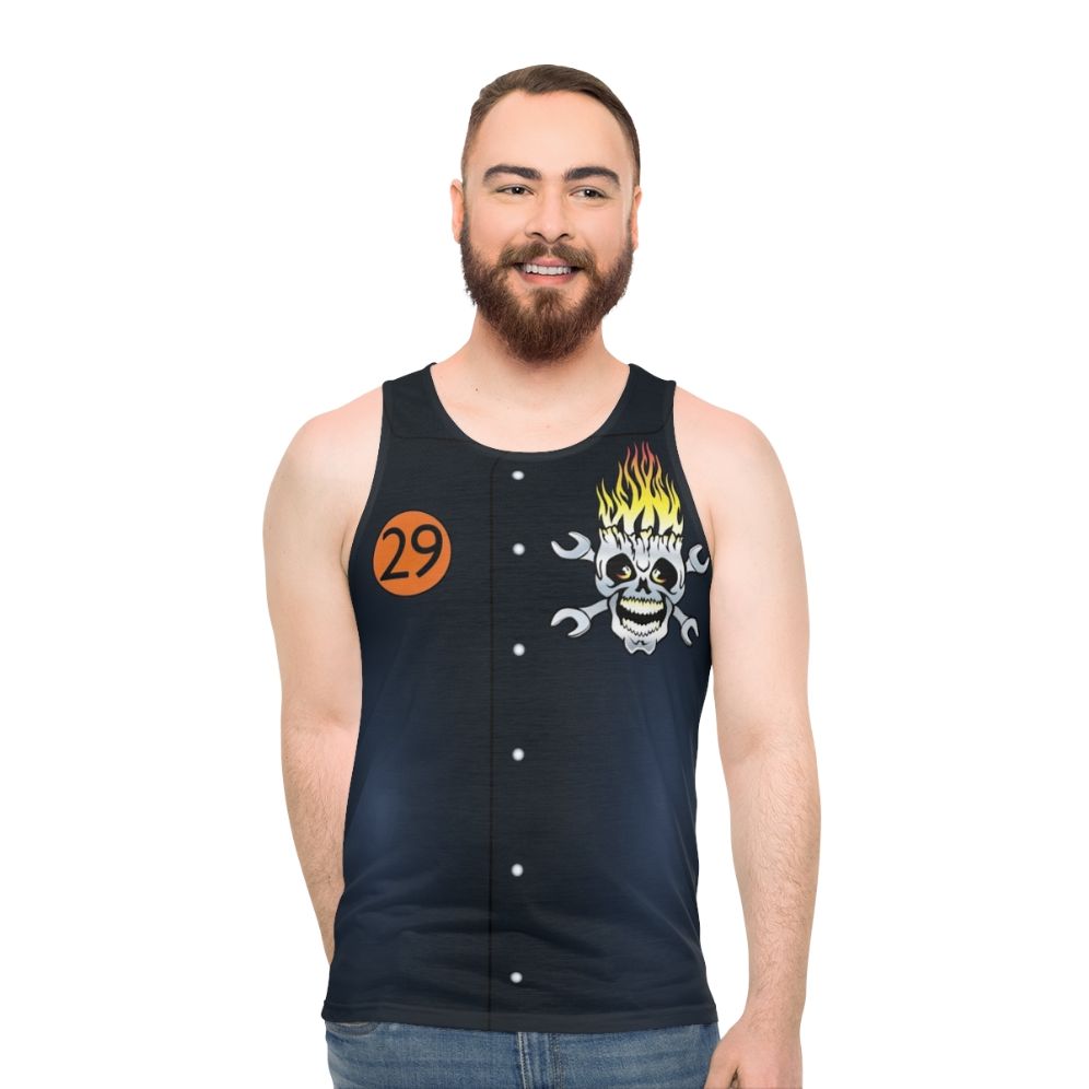 Taro Kitano Hot Wheels World Race Unisex Tank Top - men