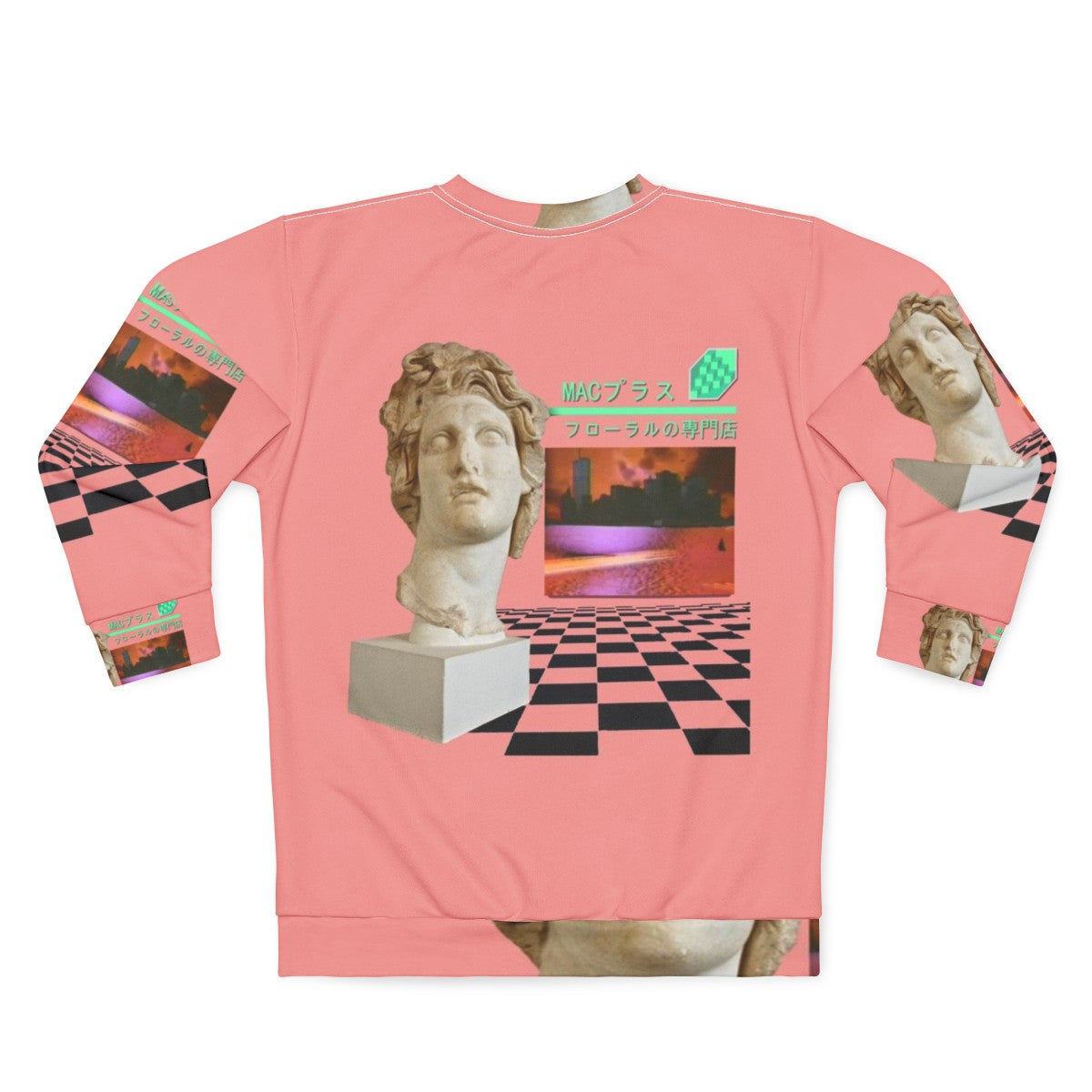 Floral Shoppe Macintosh Plus Vaporwave Sweatshirt - Back