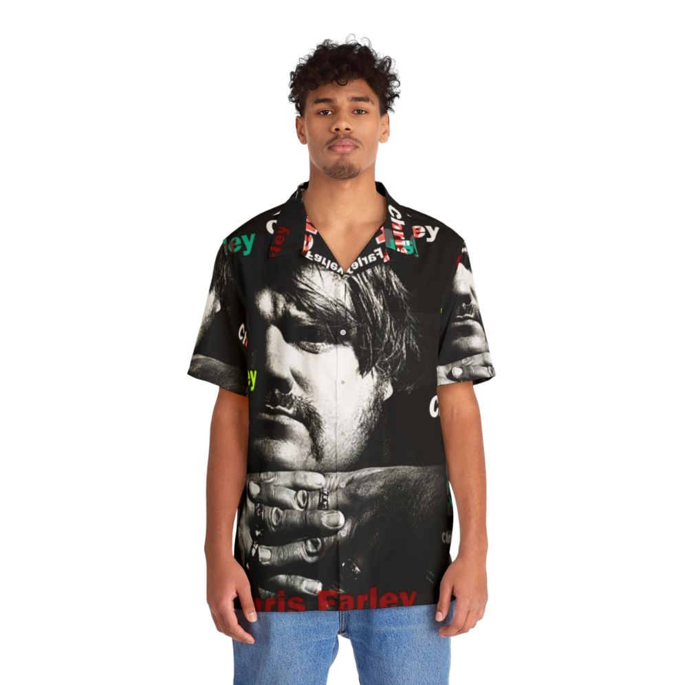 Chris Farley inspired retro Hawaiian shirt - People Front