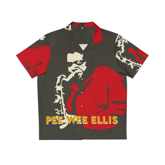 Pee Wee Ellis Funky Hawaiian Shirt with Saxophone Graphic