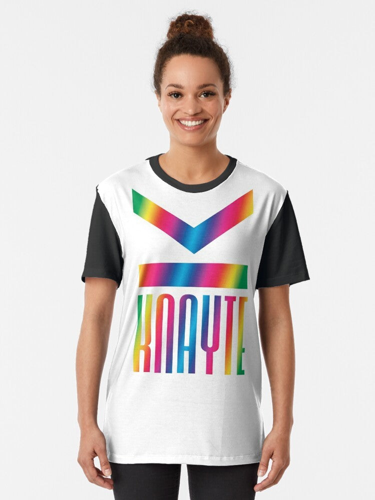 Knayte Graphic T-Shirt featuring a bold, modern graphic design - Women