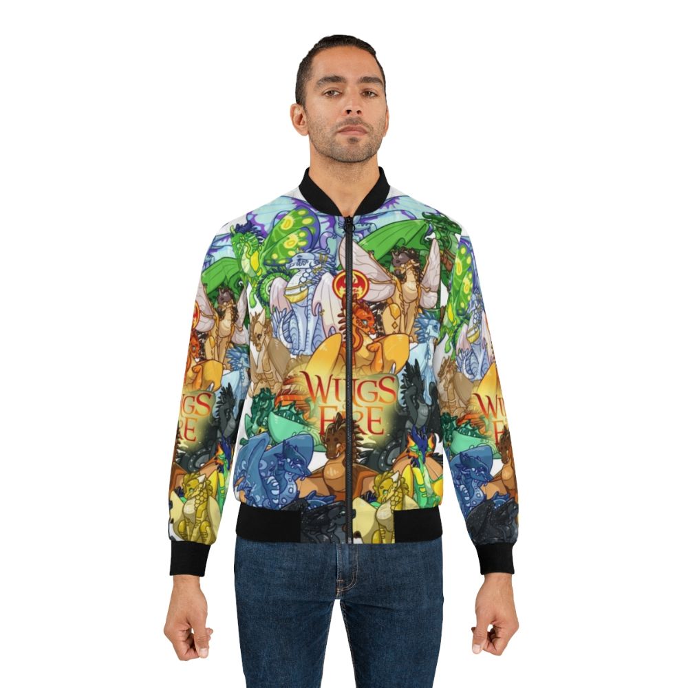 Wings of Fire bomber jacket featuring characters from the fantasy book series - Lifestyle