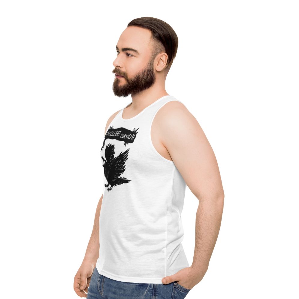 Corvid graphic tank top - men side