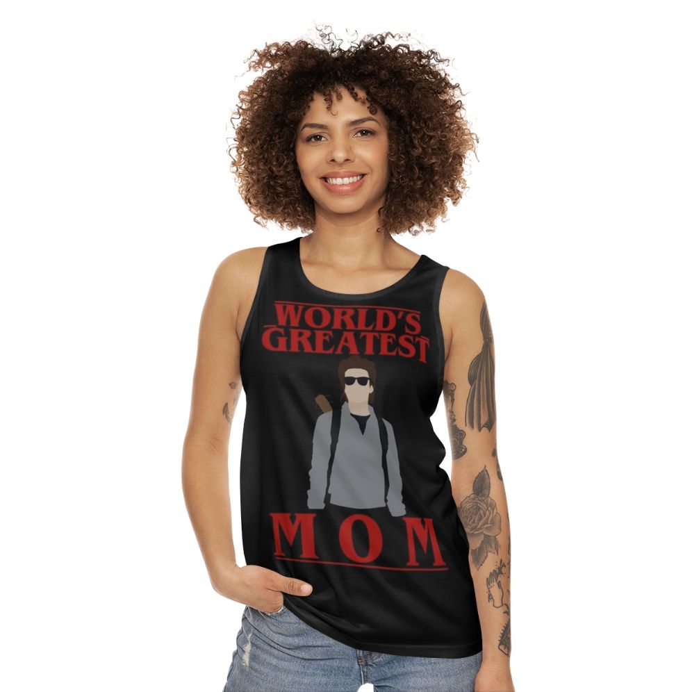 Steve Harrington "World's Greatest Mom" Stranger Things Unisex Tank Top - women