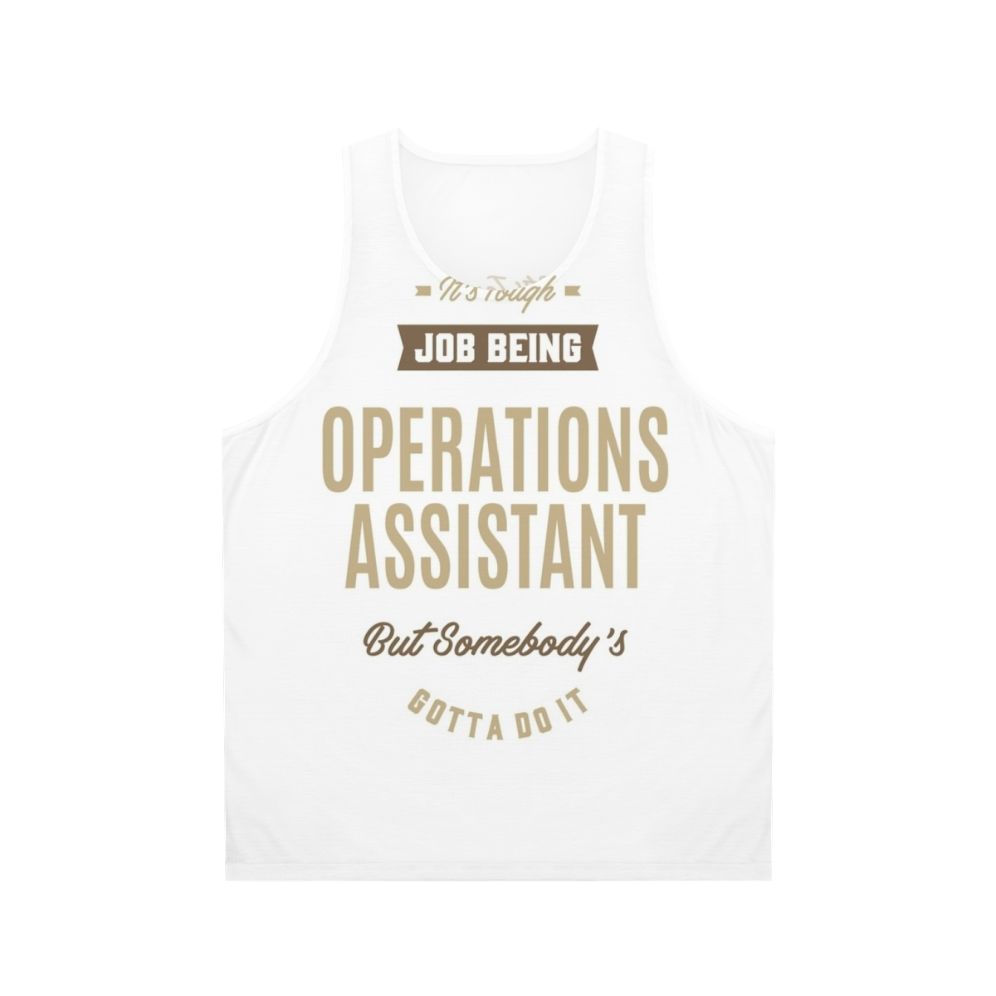 Unisex operations assistant graphic tank top