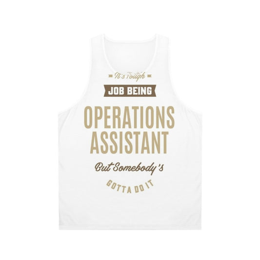 Unisex operations assistant graphic tank top