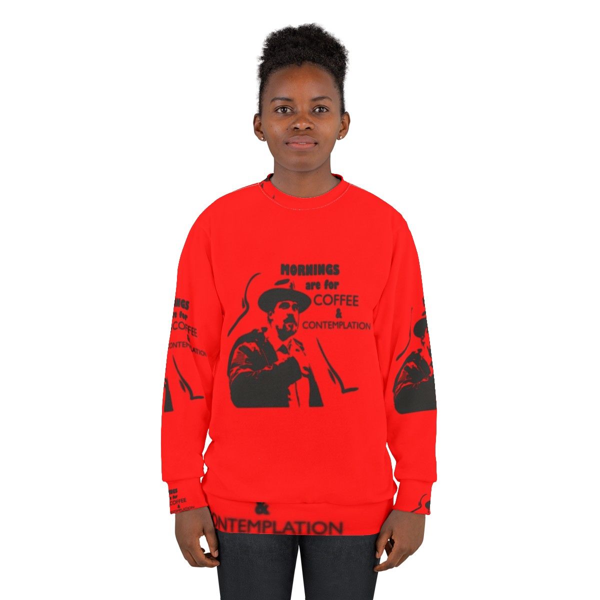 Mornings Are for Coffee and Contemplation Stranger Things Hopper Sweatshirt - women