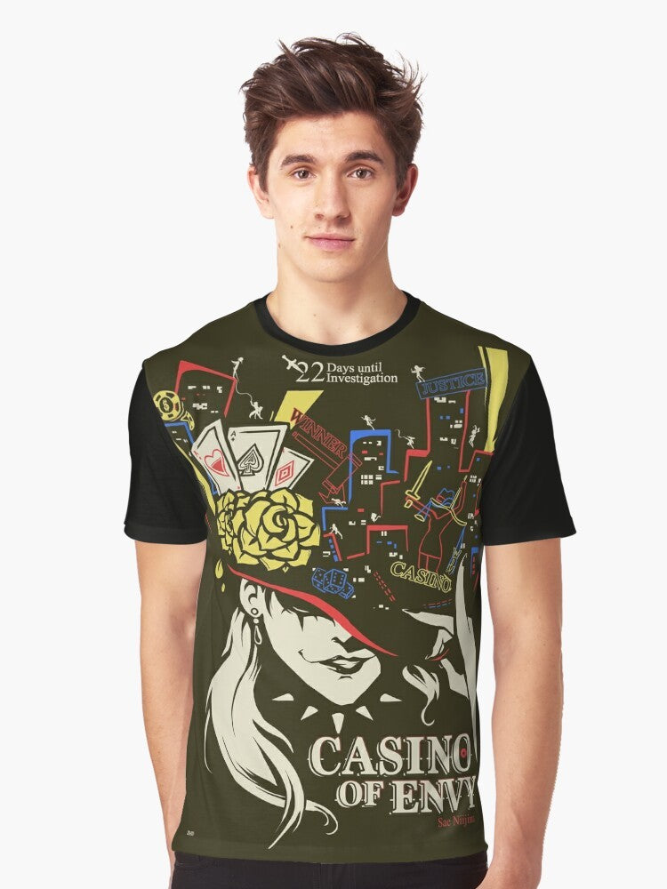 Persona 5 Joker Graphic T-Shirt featuring the leader of the Phantom Thieves - Men