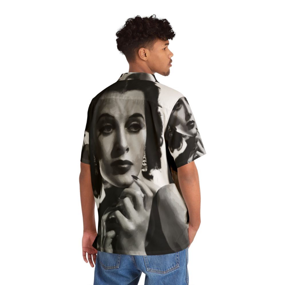 Vintage Hedy Lamarr Hawaiian Shirt - Portrait of Classic Hollywood Actress - People Back