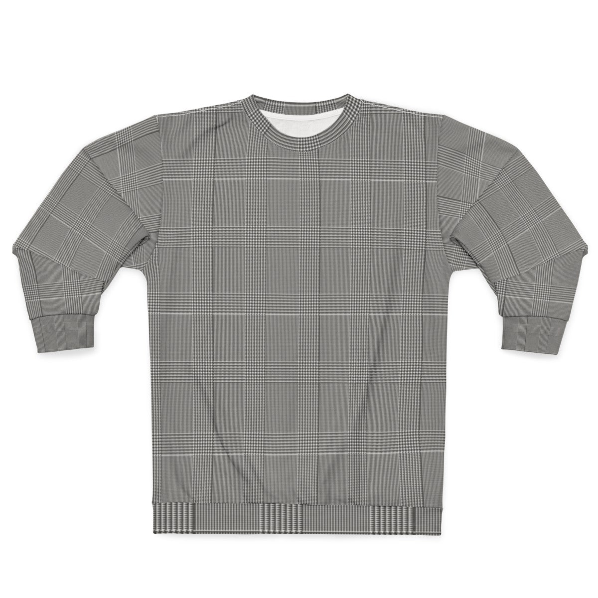 Glen Plaid Classic Sweatshirt for Business Casual Wear