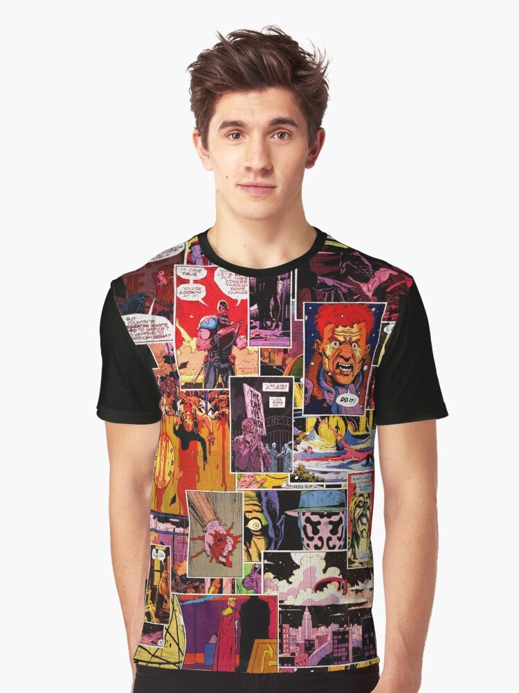 Watchmen comic book characters collage graphic t-shirt - Men