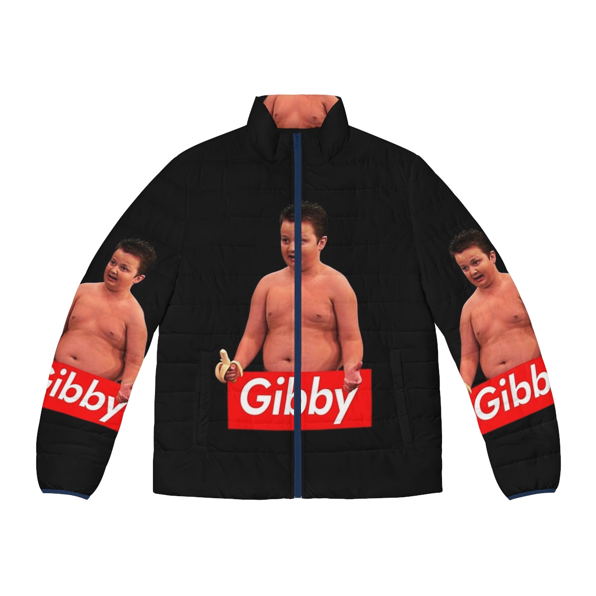 Gibby Puffer Jacket with Nickelodeon's iCarly character Gibby