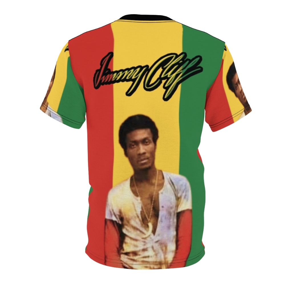 Jimmy Cliff inspired graphic t-shirt with reggae and rastafarian design - Back