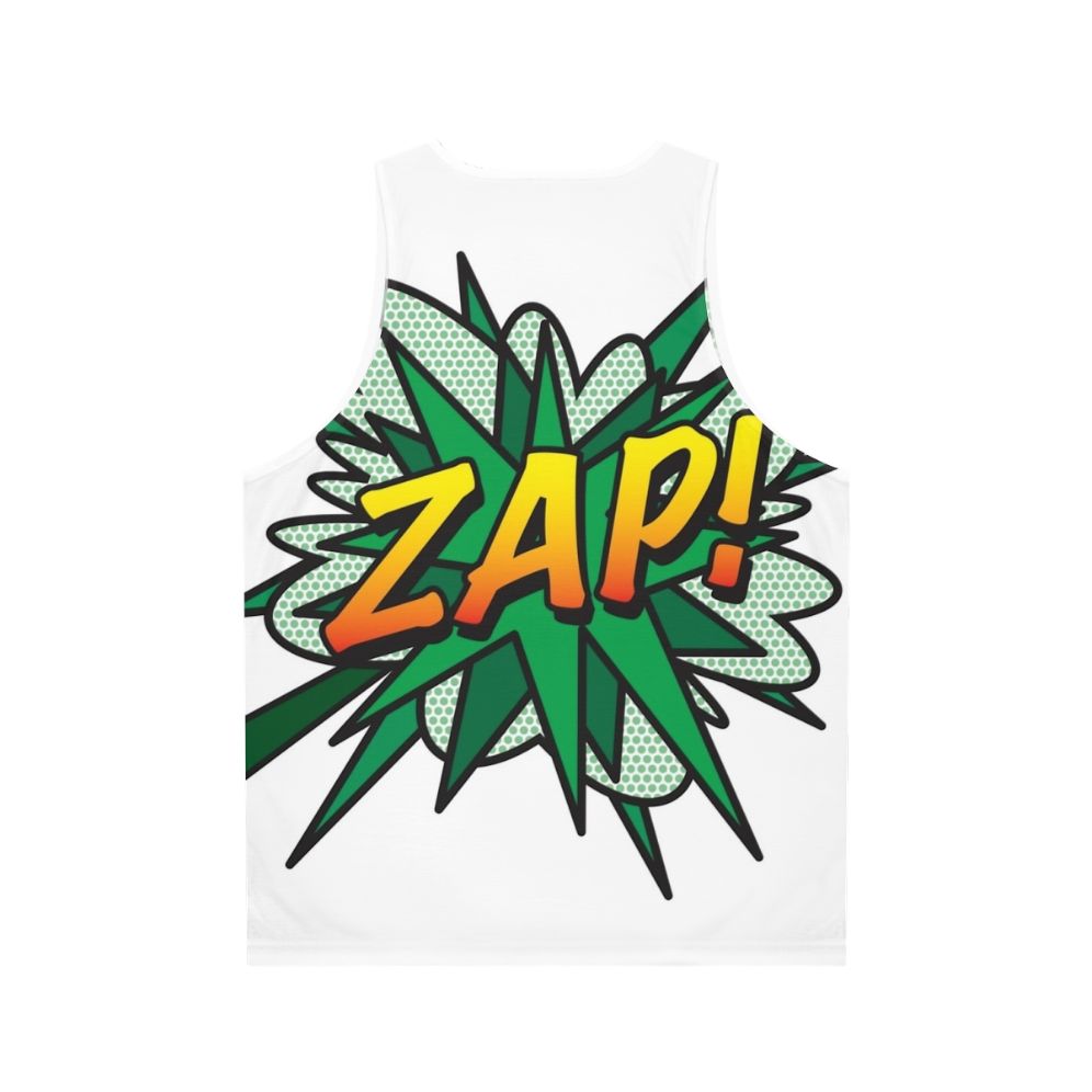 Zap Comic Book Retro Pop Art Superhero Unisex Tank Top - Back