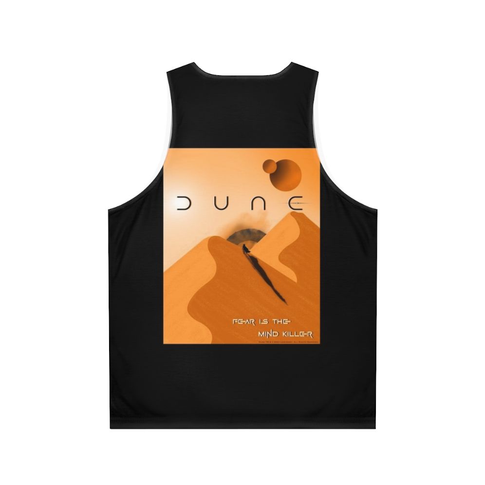 Dune Arrakis "Fear Is The Mind Killer" Unisex Tank Top - Back