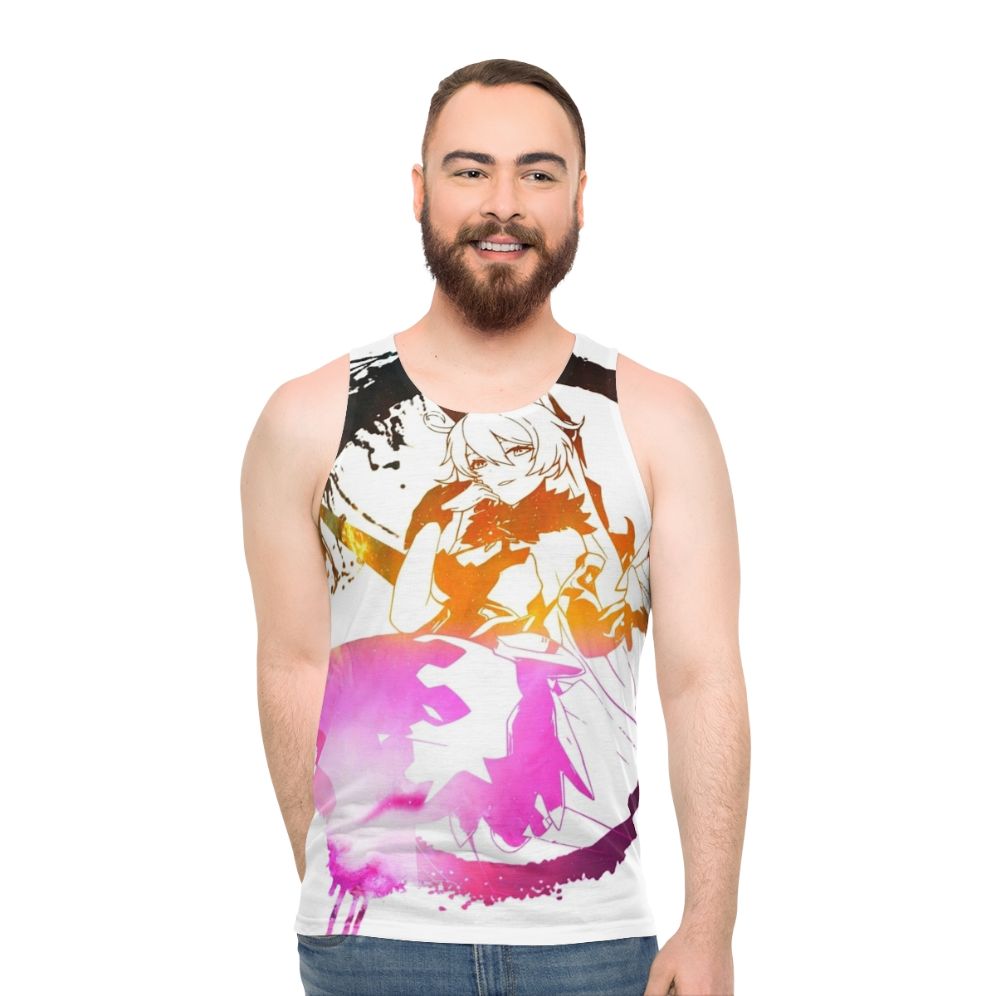 Herrscher of the Void Unisex Tank Top with Abstract Galaxy Design - men