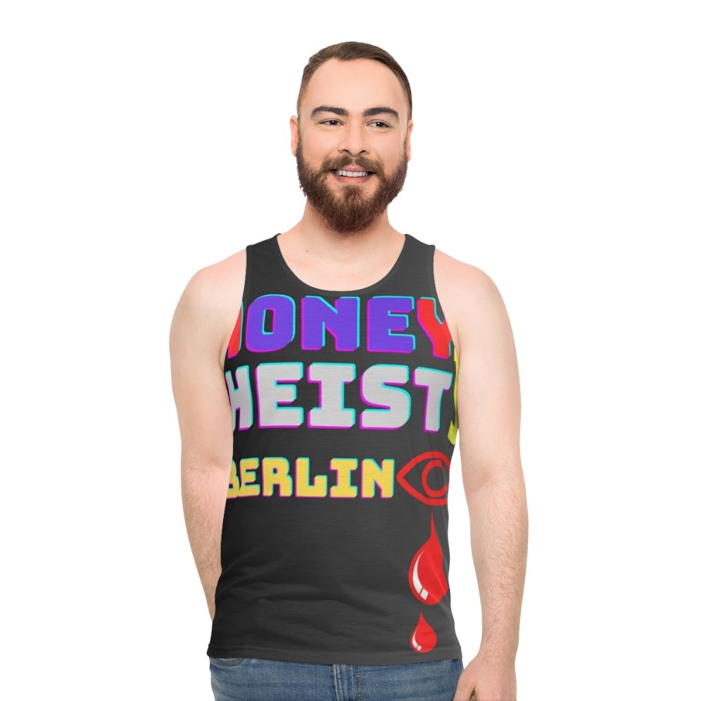 Unisex tank top with "Money Heist" inspired design - men