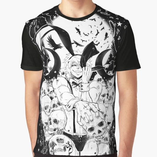 Bunny graphic t-shirt featuring characters from the Zodiac Wars anime