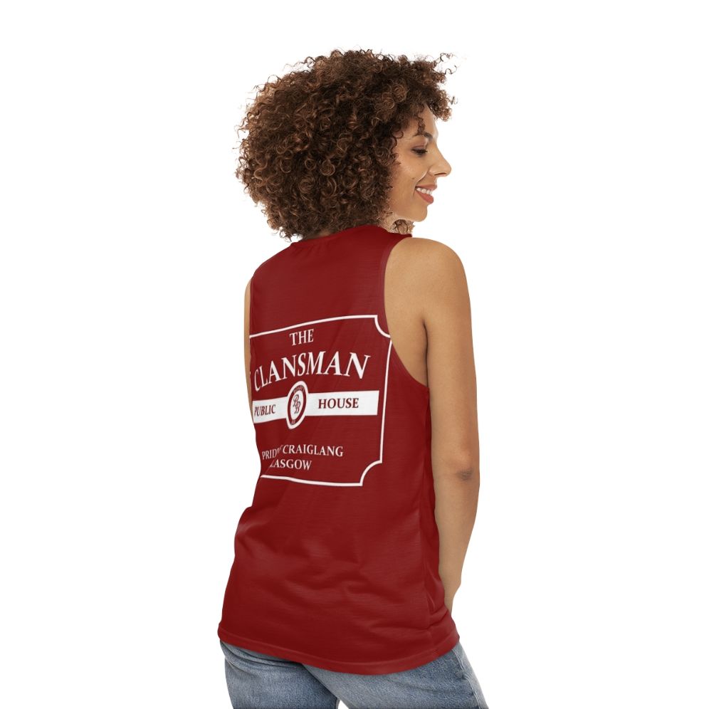 The Clansman Pub Unisex Tank Top - Still Game Merchandise - women back