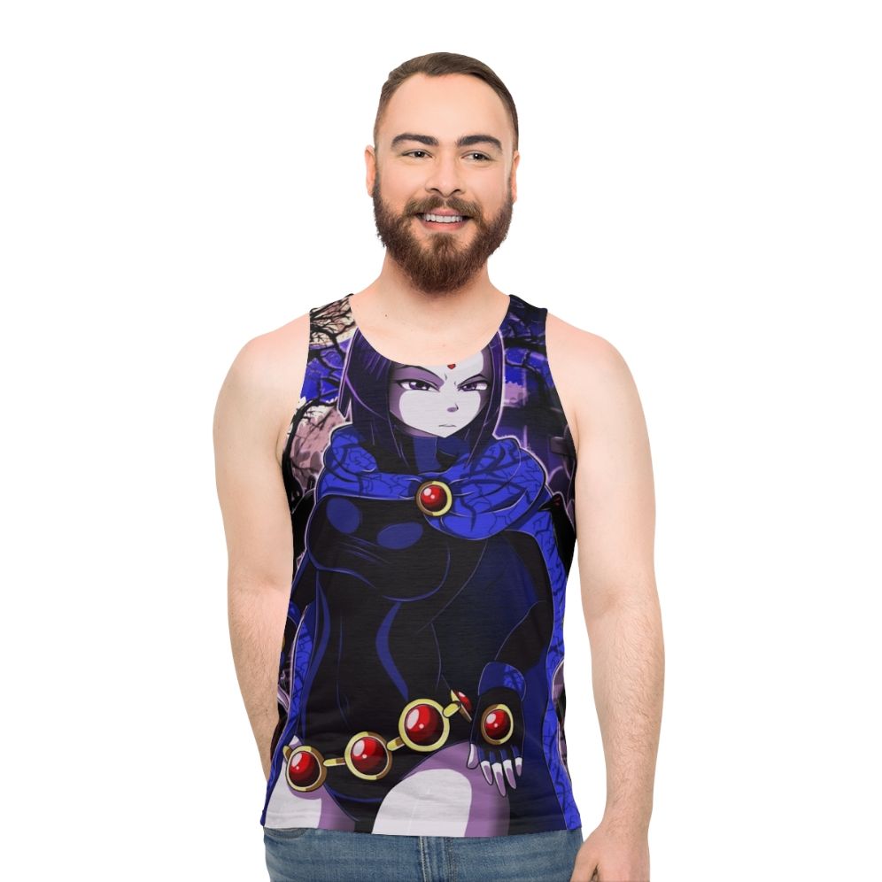 Raven from Teen Titans superhero unisex tank top - men