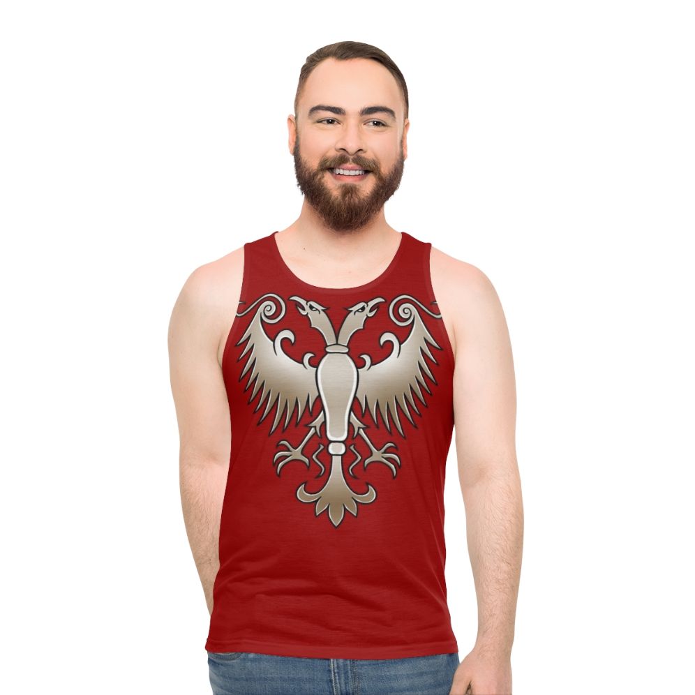 Nemanjic Dynasty Unisex Tank Top with White Eagle Symbol - men