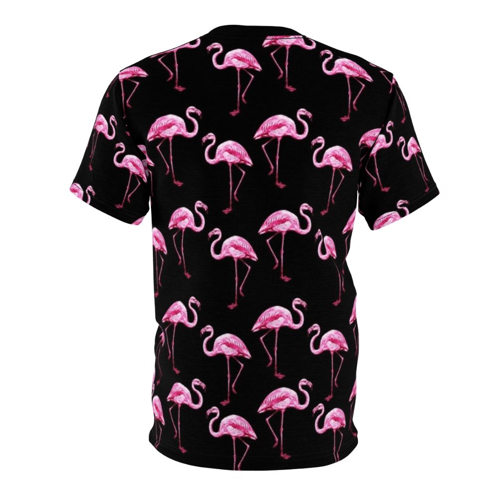 Colorful flamingo pattern printed on a high-quality t-shirt - Back