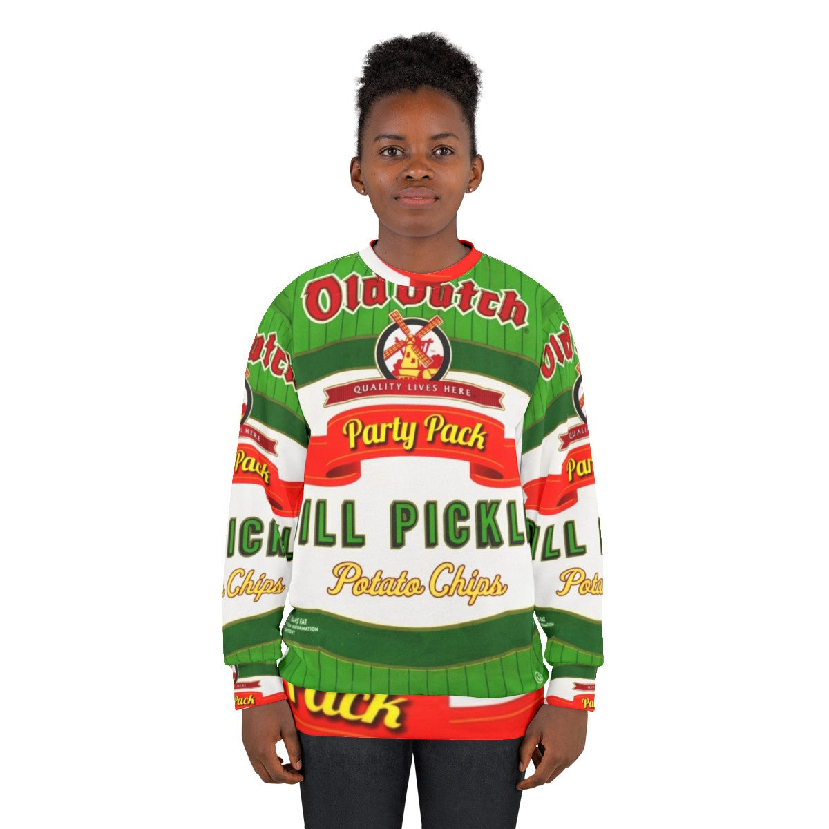 Old Dutch Dill Pickle Chips Sweatshirt - women