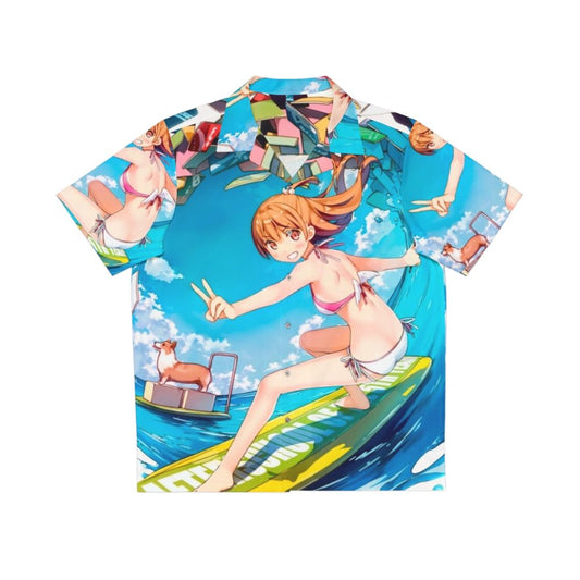 Colorful Hawaiian shirt with surfing design