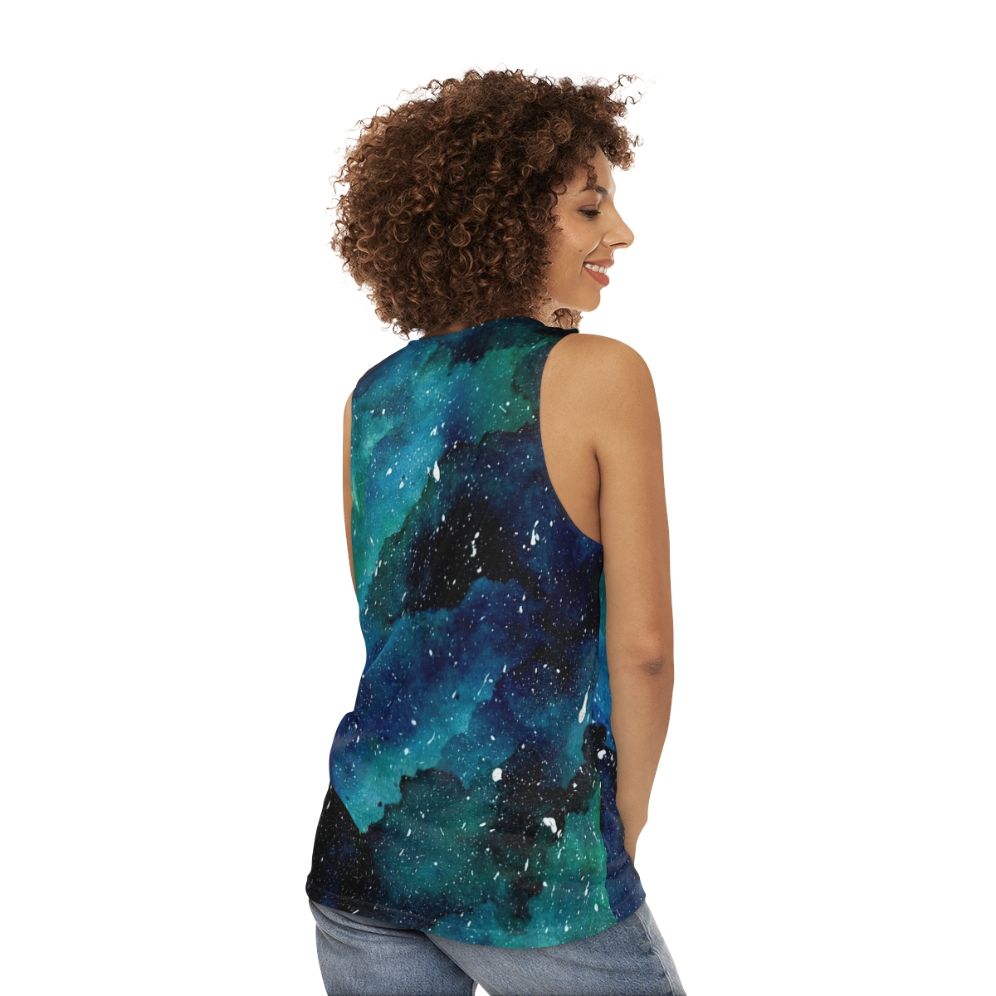 Emerald Galaxy Unisex Tank Top - women back