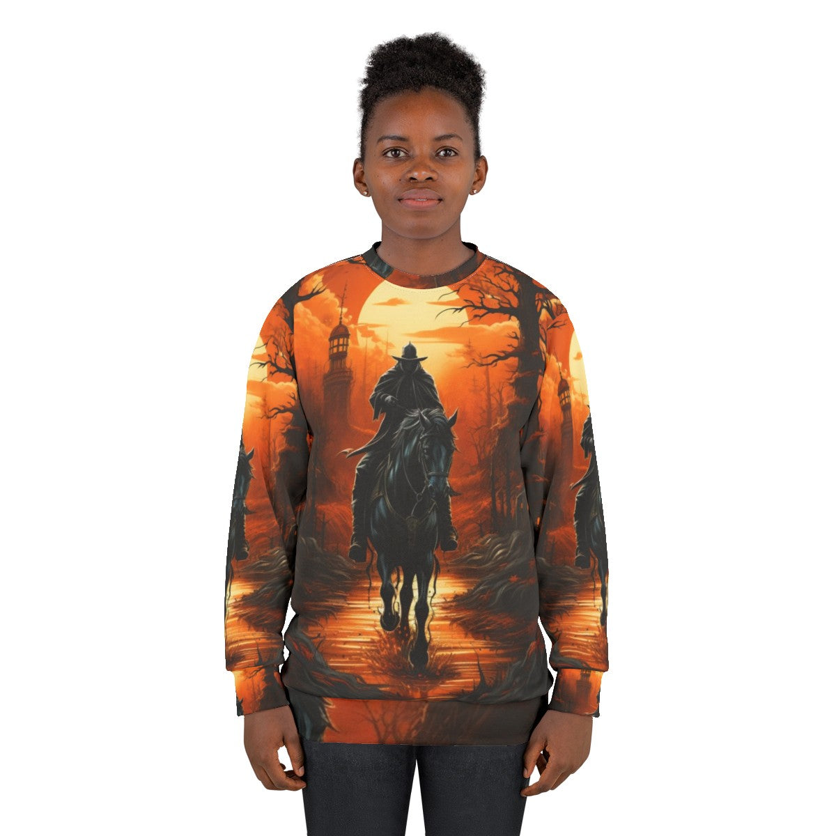 Headless Horseman Halloween Sweatshirt - women