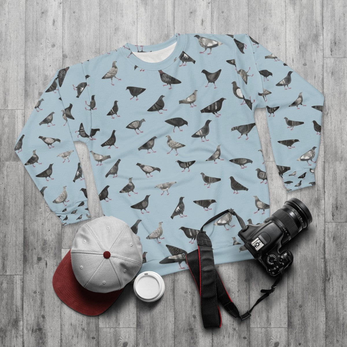 Pigeons Doing Pigeon Things Urban Sweatshirt - flat lay